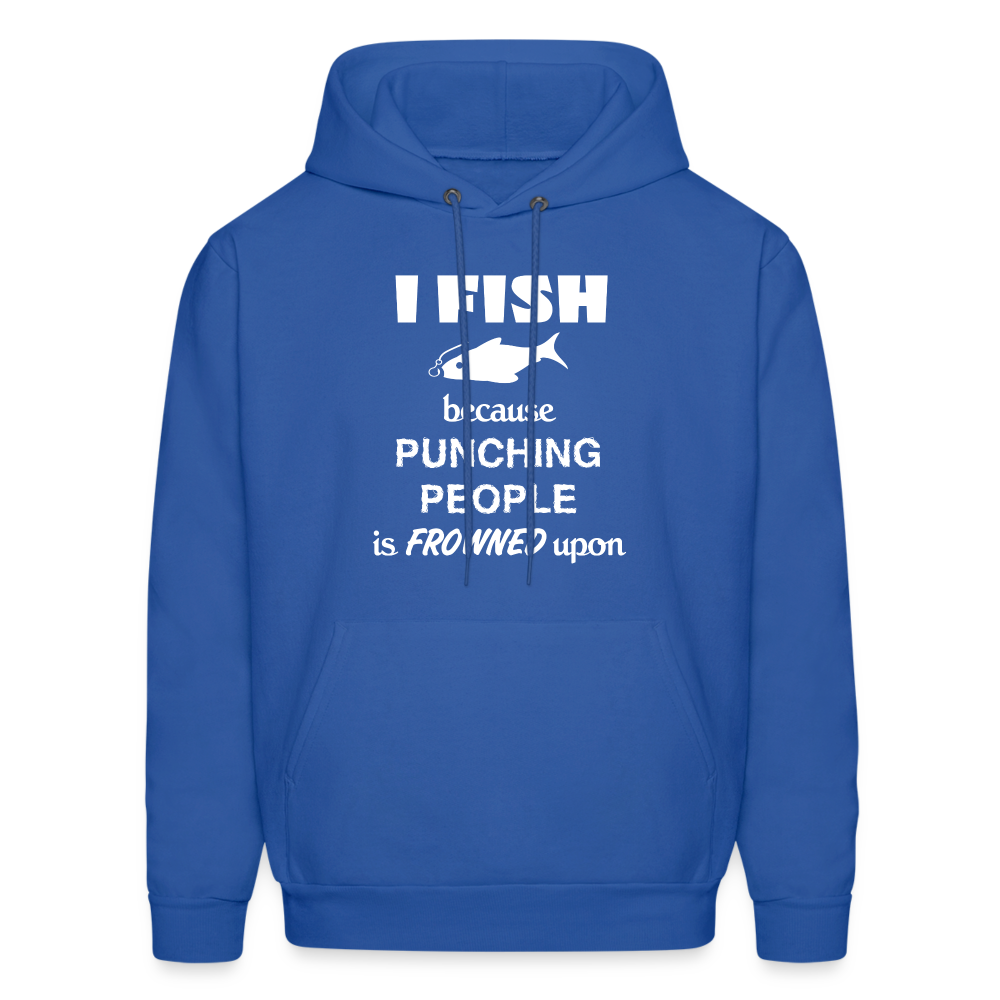 I fish because punching people is frowned upon Unisex Hoodie-Men's Hoodie | Hanes P170-Teelime | shirts-hoodies-mugs