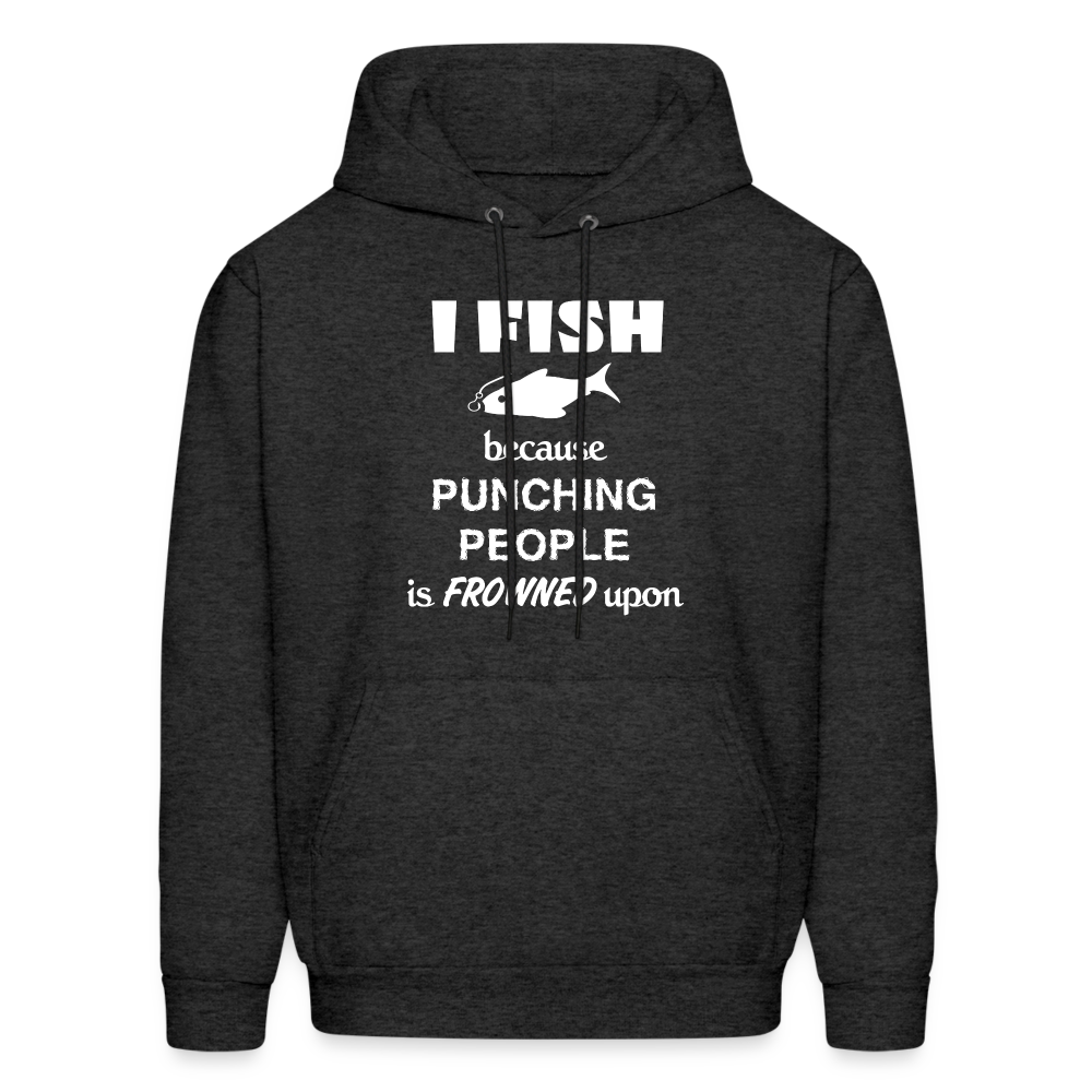 I fish because punching people is frowned upon Unisex Hoodie-Men's Hoodie | Hanes P170-Teelime | shirts-hoodies-mugs