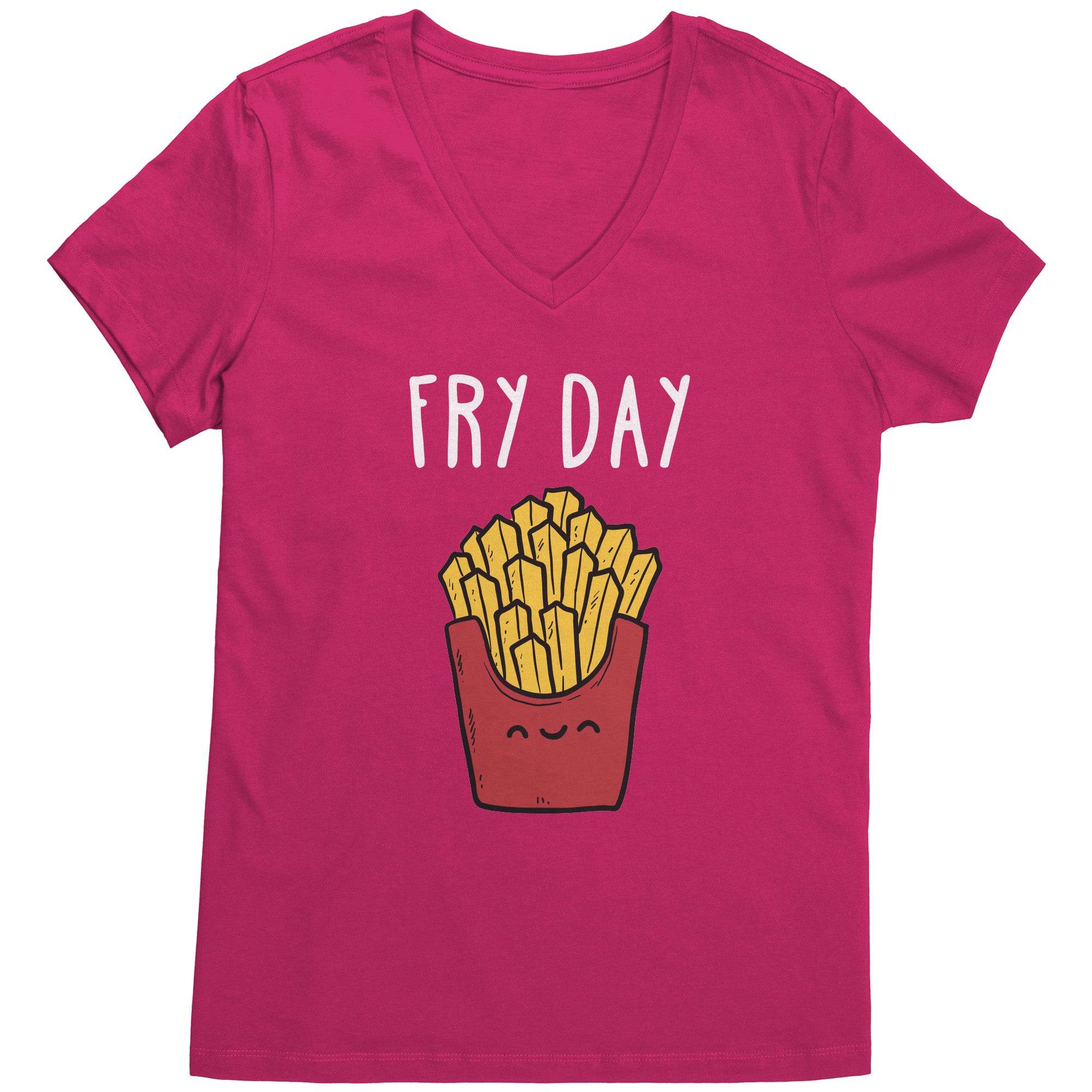 Fry Day Women's V-Neck-Apparel-Teelime | shirts-hoodies-mugs