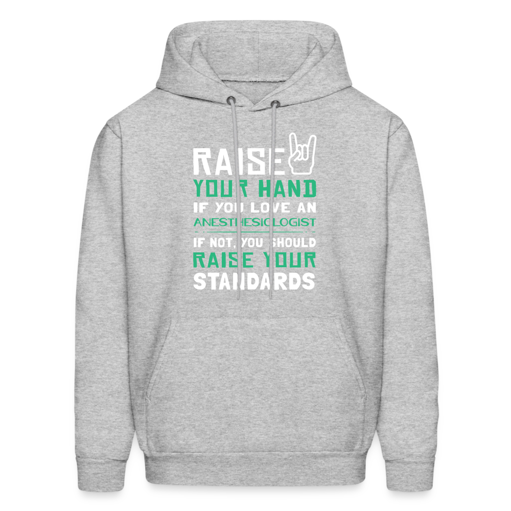 Raise your hand if you love Anesthesiologist Men's Hoodie-Men's Hoodie | Hanes P170-Teelime | shirts-hoodies-mugs