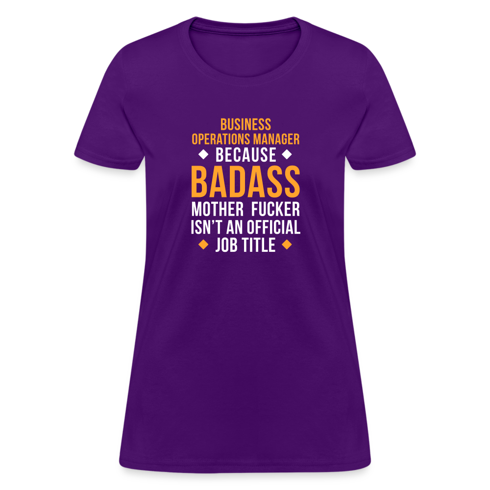 Business operations manager because badass mother fucker isn't an official job title Women's T-Shirt-Women's T-Shirt | Fruit of the Loom L3930R-Teelime | shirts-hoodies-mugs