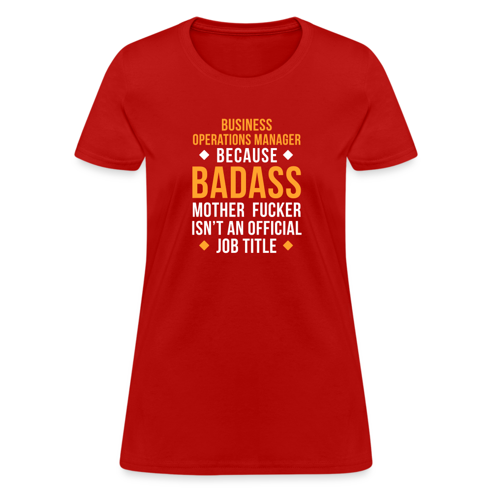 Business operations manager because badass mother fucker isn't an official job title Women's T-Shirt-Women's T-Shirt | Fruit of the Loom L3930R-Teelime | shirts-hoodies-mugs