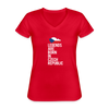 Legends are born in Czech Republic Women's V-Neck T-Shirt - red