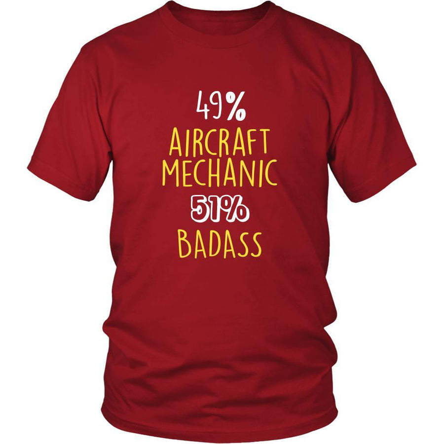 Aircraft Mechanic Shirt - 49% Aircraft Mechanic 51% Badass Profession-T-shirt-Teelime | shirts-hoodies-mugs
