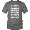 Animal Rescue T Shirt - Adopt Foster Sponsor Volunteer Donate Educate-T-shirt-Teelime | shirts-hoodies-mugs
