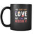 Animal Rescue You can't buy love but you can rescue it 11oz Black Mug
