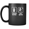 Badminton - Your wife My wife - 11oz Black Mug-Drinkware-Teelime | shirts-hoodies-mugs