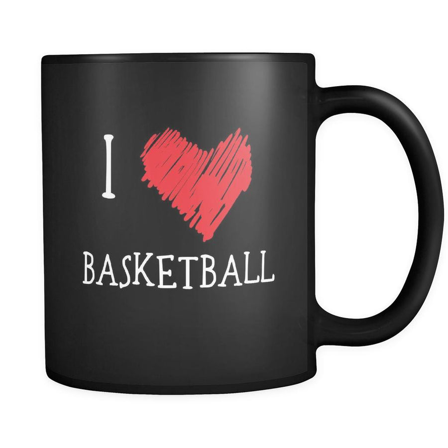 Basketball I Love Basketball 11oz Black Mug