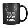 Basset hound This Girl Loves Her Basset hound 11oz Black Mug-Drinkware-Teelime | shirts-hoodies-mugs