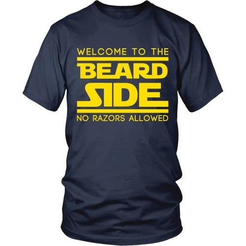 Beard T Shirt - Welcome to the Beard Side No Razors Allowed