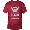 Beard T Shirt - With great Beard comes great Responsibility-T-shirt-Teelime | shirts-hoodies-mugs