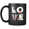Book / Librarian / Reading - LOVE Book / Librarian / Reading - 11oz Black Mug-Drinkware-Teelime | shirts-hoodies-mugs