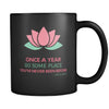 Buddhism Once a year go to a place you never been before - Dalai Lama 11oz Black Mug-Drinkware-Teelime | shirts-hoodies-mugs