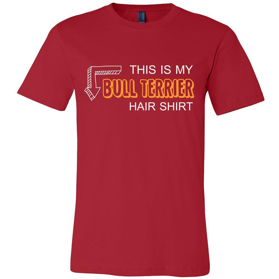 Bull terrier Shirt - This is my Bull terrier hair shirt - Dog Lover Gift-T-shirt-Teelime | shirts-hoodies-mugs