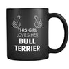 Bull Terrier This Girl Loves Her Bull Terrier 11oz Black Mug-Drinkware-Teelime | shirts-hoodies-mugs