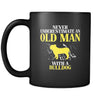 Bulldog Never underestimate an old man with a Bulldog 11oz Black Mug-Drinkware-Teelime | shirts-hoodies-mugs