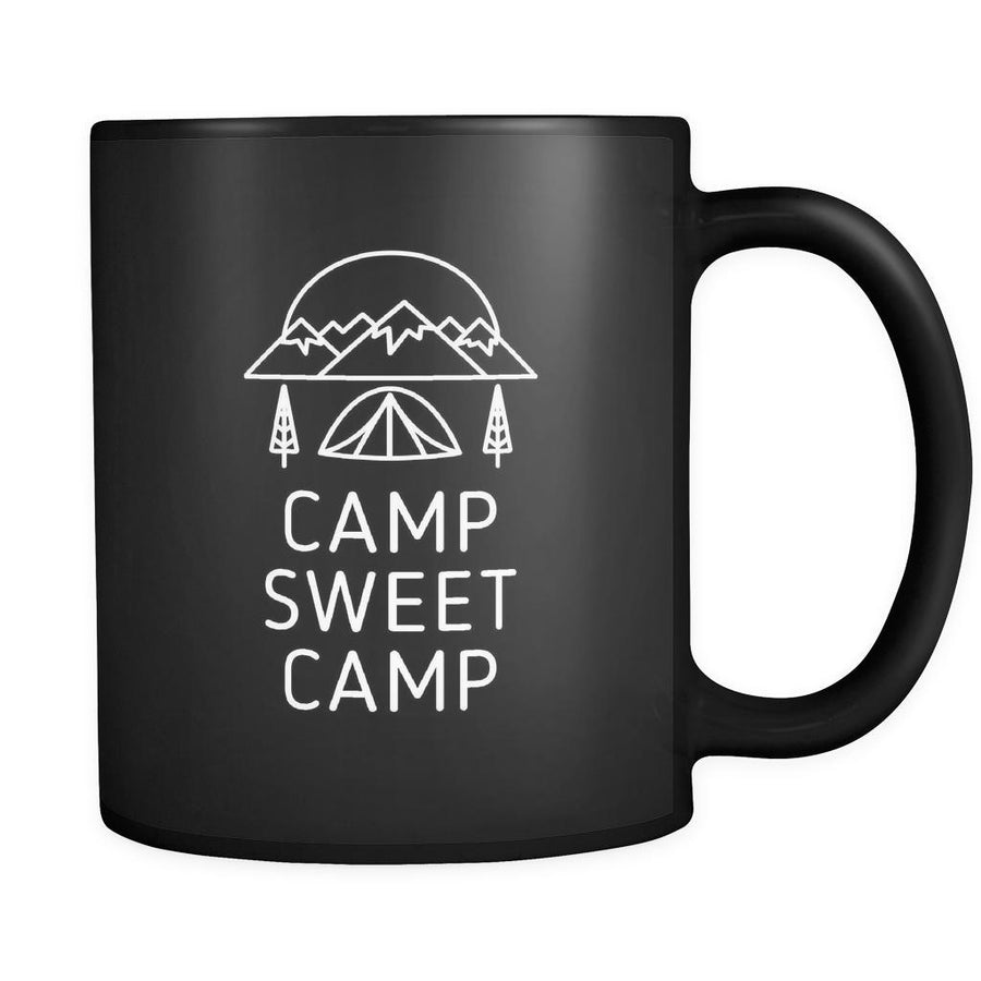 Camping Camp sweet camp 11oz Black Mug