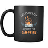 Camping Life is better around the campfire 11oz Black Mug-Drinkware-Teelime | shirts-hoodies-mugs