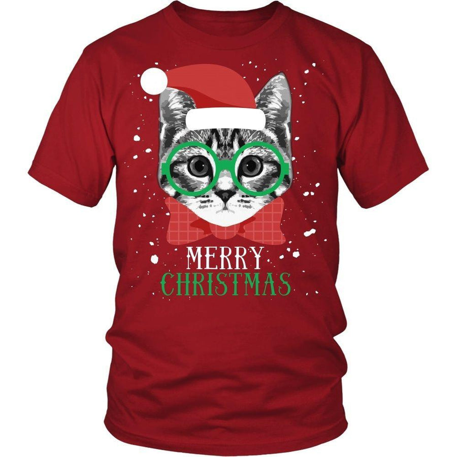 Cat T Shirt - Merry Christmas