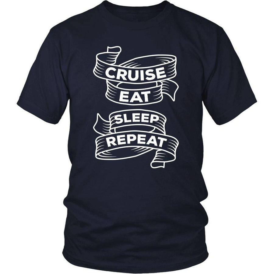 Cruising T Shirt - Cruise Eat Sleep Repeat-T-shirt-Teelime | shirts-hoodies-mugs