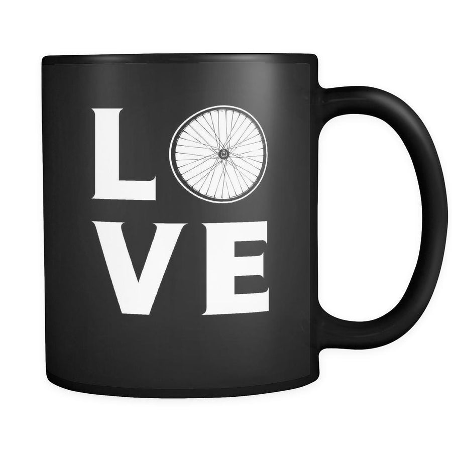Cycling / Mountain biking - LOVE Cycling / Mountain biking - 11oz Black Mug-Drinkware-Teelime | shirts-hoodies-mugs