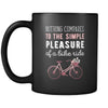 Cycling Nothing compares to the simple pleasure of a bike ride 11oz Black Mug-Drinkware-Teelime | shirts-hoodies-mugs