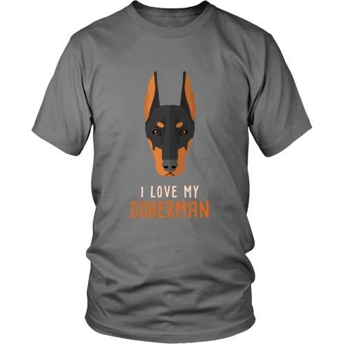 Dogs T Shirt - I love my Doberman