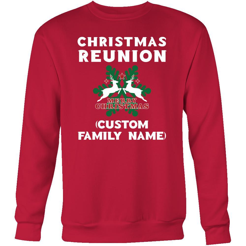 Family T shirt - Christmas Reunion (Your Family name)-T-shirt-Teelime | shirts-hoodies-mugs