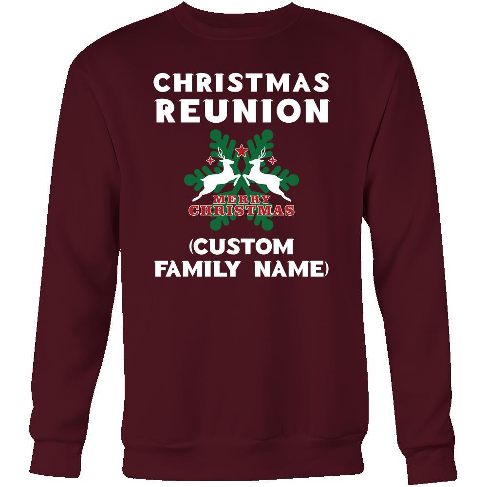 Family T shirt - Christmas Reunion (Your Family name)-T-shirt-Teelime | shirts-hoodies-mugs