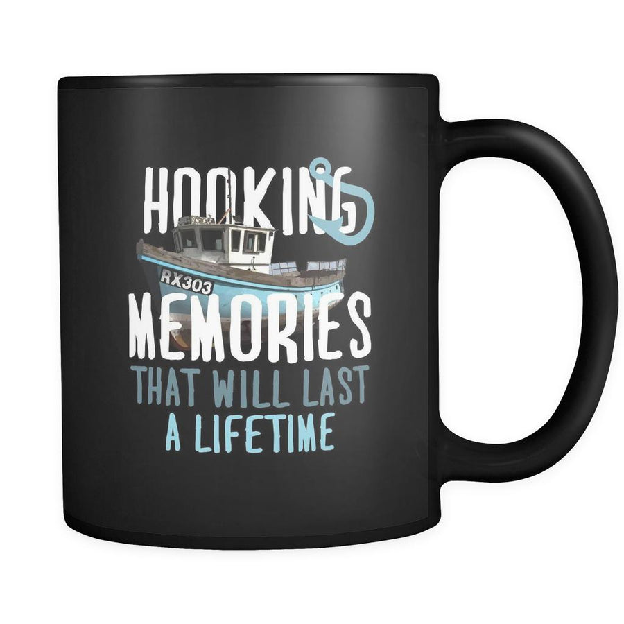Fishermen Hooking memories that will last a lifetime 11oz Black Mug-Drinkware-Teelime | shirts-hoodies-mugs