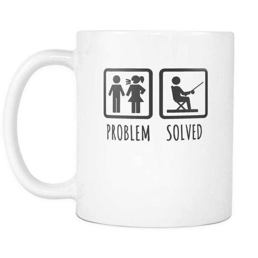 Fishing Coffe Cup - Fishing gift Problem solved-Drinkware-Teelime | shirts-hoodies-mugs