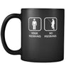 Fishing - Your husband My husband - 11oz Black Mug-Drinkware-Teelime | shirts-hoodies-mugs