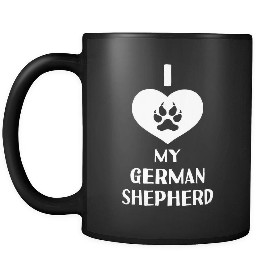 German Shepherd I Love My German Shepherd 11oz Black Mug-Drinkware-Teelime | shirts-hoodies-mugs