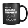 German Shepherd Proud German Shepherd Daddy 11oz Black Mug-Drinkware-Teelime | shirts-hoodies-mugs