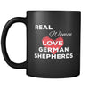 German shepherd Real Women Love German shepherds 11oz Black Mug-Drinkware-Teelime | shirts-hoodies-mugs