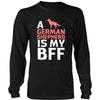 German shepherd Shirt - a German shepherd is my bff- Dog Lover Gift-T-shirt-Teelime | shirts-hoodies-mugs