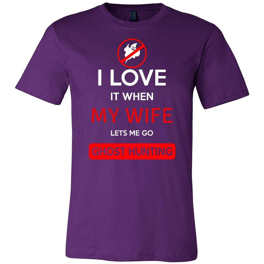 Ghost hunting Shirt - I love it when my wife lets me go Ghost hunting - Hobby Gift-T-shirt-Teelime | shirts-hoodies-mugs