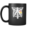 Halloween Candy corn heart 11oz Black Mug-Drinkware-Teelime | shirts-hoodies-mugs