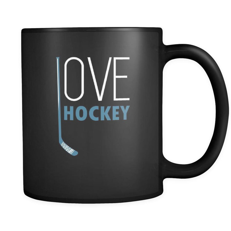 Hockey Love hockey 11oz Black Mug-Drinkware-Teelime | shirts-hoodies-mugs