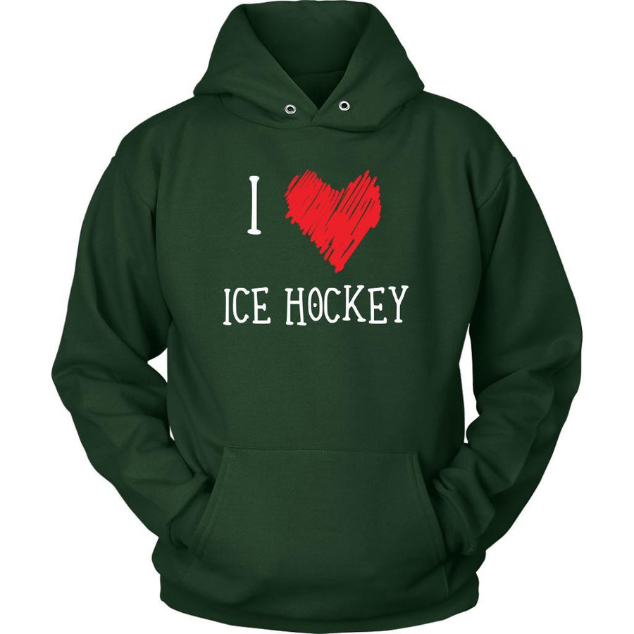 Ice Hockey hoodie - I Love Ice Hockey - Sport apparel Gift-T-shirt-Teelime | shirts-hoodies-mugs