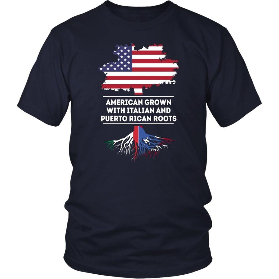Italian Puerto Rican T Shirt - American grown with Italian and Puerto Rican roots