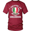 Italian T Shirt - I survived an Italian childhood-T-shirt-Teelime | shirts-hoodies-mugs