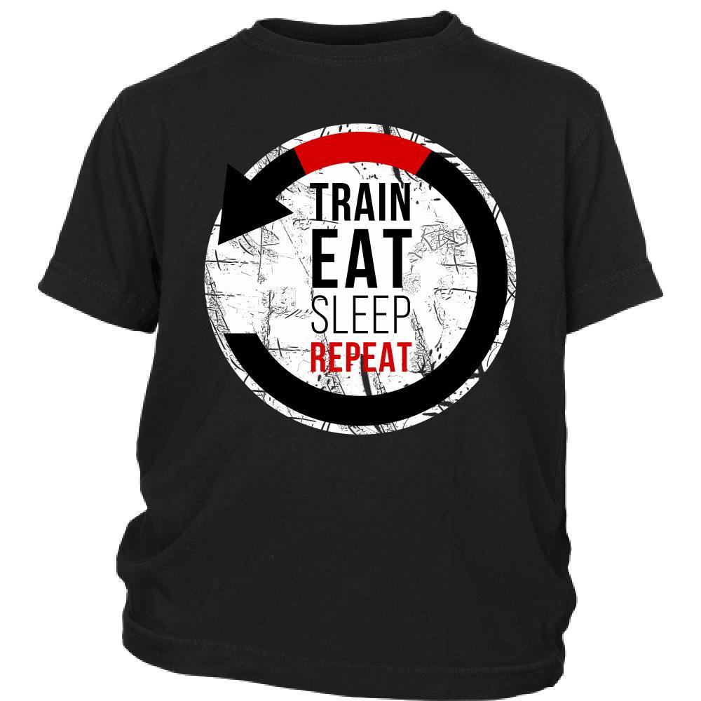 Kids T Shirt - Train, Eat, Sleep, Repeat-T-shirt-Teelime | shirts-hoodies-mugs
