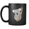 Koala Animal Illustration 11oz Black Mug-Drinkware-Teelime | shirts-hoodies-mugs