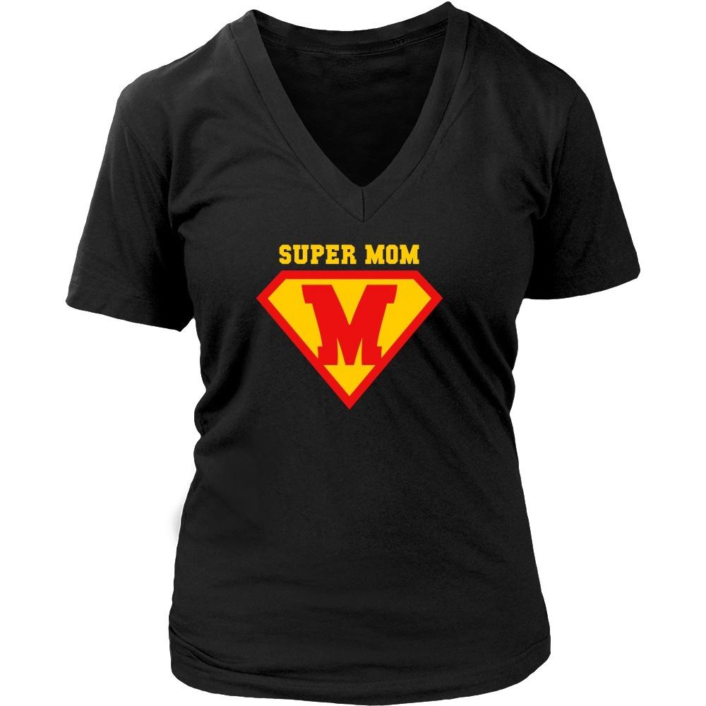Mother's Day T Shirt - Super Mom-T-shirt-Teelime | shirts-hoodies-mugs