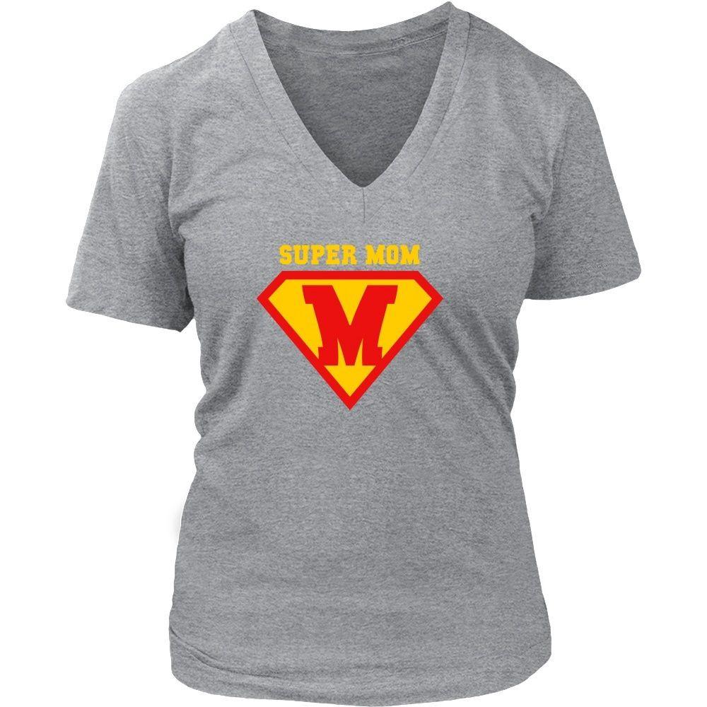 Mother's Day T Shirt - Super Mom-T-shirt-Teelime | shirts-hoodies-mugs