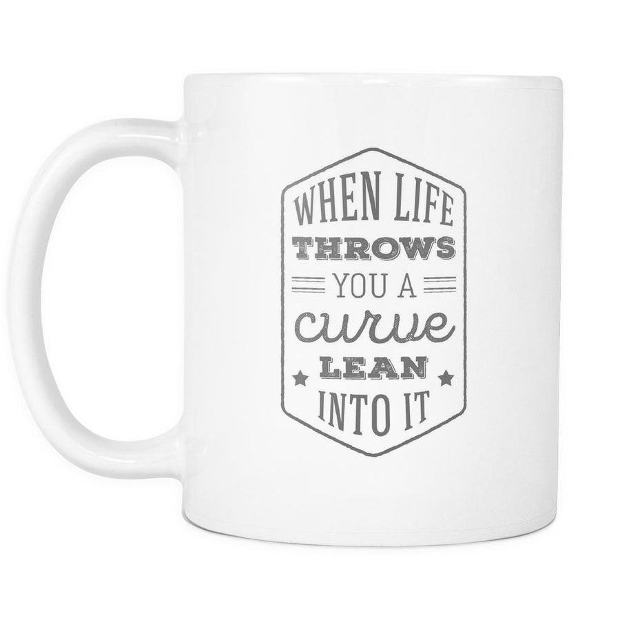 Motorcycle Coffee Mug - When life throws you a curve-Drinkware-Teelime | shirts-hoodies-mugs