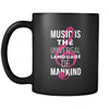 Music mug Music is the universal language of mankind mug - coffee cup gift for frineds(11oz) Black-Drinkware-Teelime | shirts-hoodies-mugs