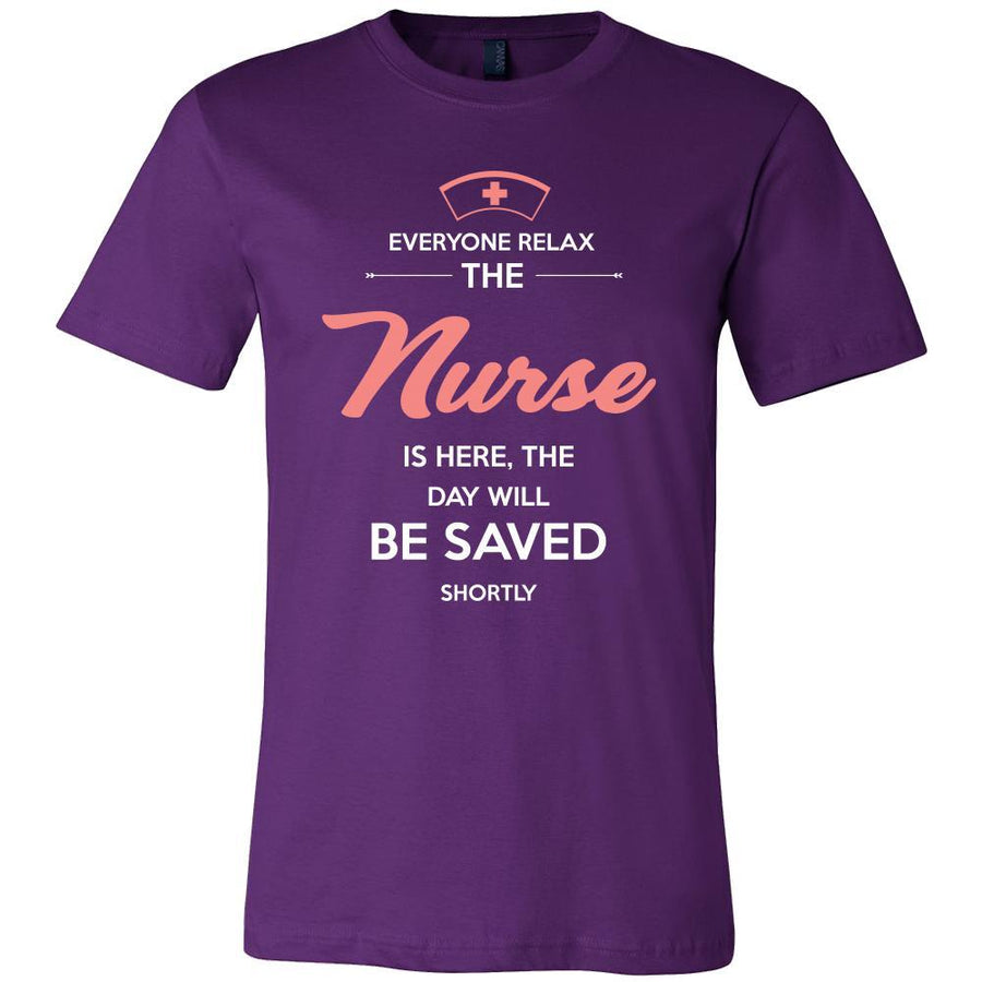 Nurse Shirt - Everyone relax the Nurse is here, the day will be save shortly - Profession Gift-T-shirt-Teelime | shirts-hoodies-mugs