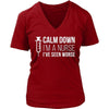 Nurse T Shirt - Calm down I'm a Nurse I've seen worse-T-shirt-Teelime | shirts-hoodies-mugs